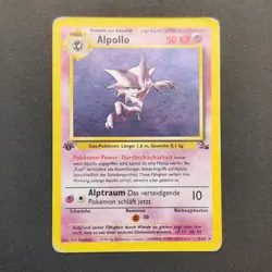 Pokemon TCG Karte - Alpollo 6/62 Fossil 1. Edition Deutsch Holo Rare - Image 2