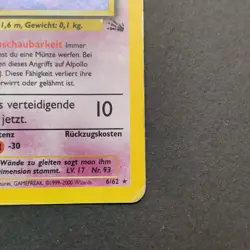 Pokemon TCG Karte - Alpollo 6/62 Fossil 1. Edition Deutsch Holo Rare - Image 5