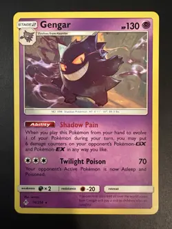 Gengar 70/214 Regular Rare Sun and Moon Unbroken Bonds NMPokemon Card 2019 - Image 1