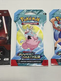 Pokemon Journey Together Sleeved Booster Packs Star Wars Unlimited NBA Cards Lot - Image 3