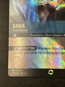 Disney Lorcana Enchanted Anna - True-Hearted Card 217/204 Ursula’s Return Set 4 - Image 5