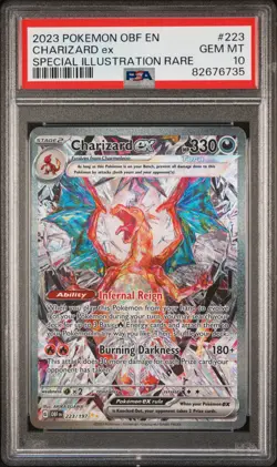 2023 POKEMON OBF EN-OBSIDIAN FLAMES #223 CHARIZARD EX PSA 10 - Image 1