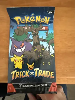 Sealed Foil Pack Pokemon Trick Or Trade 3 Pack Cards - Image 1
