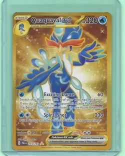 QUAQUAVAL ex 273/193 PALDEA EVOLVED POKEMON- GOLD SECRET RARE-MINT-PACK FRESH - Image 2