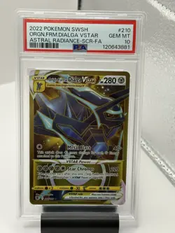 2022 Pokemon Origin Forme Dialga VSTAR Gold Astral Radiance 210/189 PSA 10 GEM - Image 1