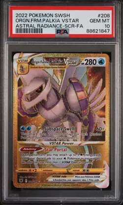 PSA 10 Origin Forme Palkia VSTAR 208/189 - Pokemon TCG Astral Radiance Full Art - Image 1