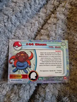 Pokemon TOPPS #44 Gloom Non-Holo Black Logo RARE TV Animation Edition - Image 2