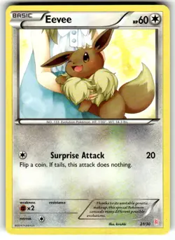 Pokemon TCG Eevee 21/30 XY Trainer Kit: Sylveon & Noivern Regular (English) - NM - Image 1