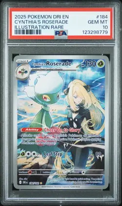 PSA 10 Cynthia's Roserade 184/182 Pokemon Destined Rivals DRI EN 2025 GEM MINT - Image 1