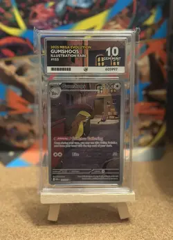 Gumshoos Illustration Rare Pokemon Mega Evolution ACE 10 perfect sub grades - Image 1