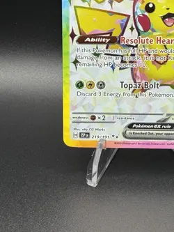 2024 POKEMON SSP EN-SURGING SPARKS ULTRA RARE #219 PIKACHU EX - Image 5