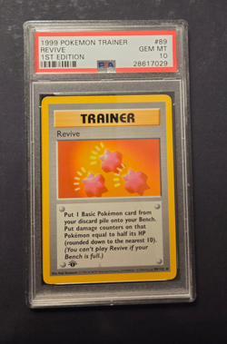1999 POKEMON TRAINER BASE SET 1ST EDITION #89 REVIVE PSA 10 RARE!!! - Image 1