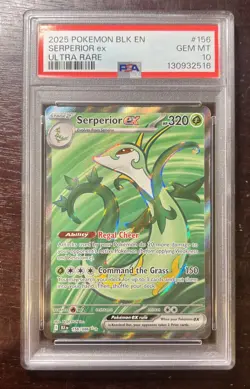 PSA 10 GEM Mint Serperior ex 156/086 Ultra Rare - Pokemon BLK SV10.5 - Image 1