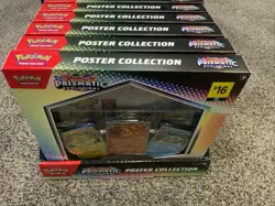 Pokemon: Prismatic Evolutions poster Collection Boxes (6) And Display Holder. - Image 1