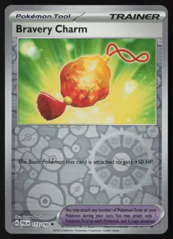 Pokemon Bravery Charm 173/193 SV02: Paldea Evolved Reverse Holo Pack Fresh - NM - Image 1