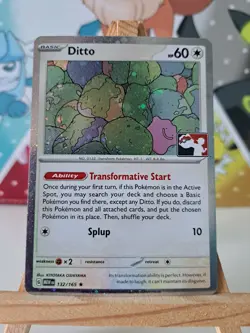 Pokemon Prize Pack Series 6 Ditto 132/165, MEW 151, Holo Stamped - Image 1
