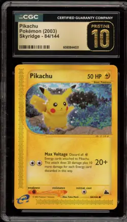 Pokemon Pikachu Skyridge #84 CGC 10 Pristine - Image 1