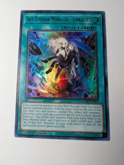 Yugioh Sky Striker Mobilize - Linkage! Ultra Rare MAMA-EN003 1st Near Mint - Image 1