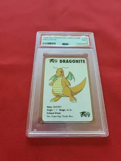 Pokemon: KFC Mini Cards Dragonite #149 Applause Vintage Rare 1998 - PSA 9 MINT - Image 3