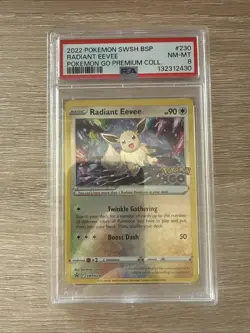 Radiant Eevee SWSH230 SWSH: Sword & Shield Promo Cards Holo - PSA 8! - Image 1