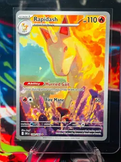 Rapidash 189/182 Illustration Rare - Pokemon Card TCG - SV: Destined Rivals - IR - Image 1