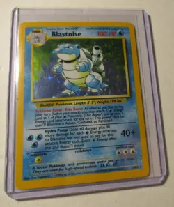 Pokemon TCG Base Set Unlimited Blastoise Holo Card 2/102 Vintage 1999 Played - Image 1
