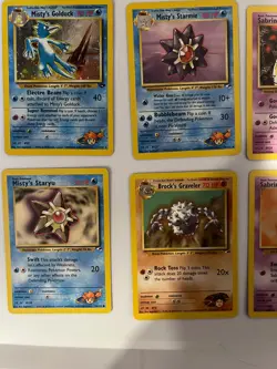 Vintage Pokemon Gym Heroes Bundle (9 Cards) - Blaine, Misty, Sabrina, Brock - Image 2