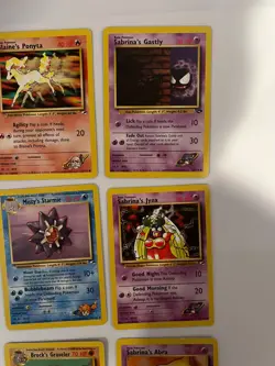 Vintage Pokemon Gym Heroes Bundle (9 Cards) - Blaine, Misty, Sabrina, Brock - Image 3