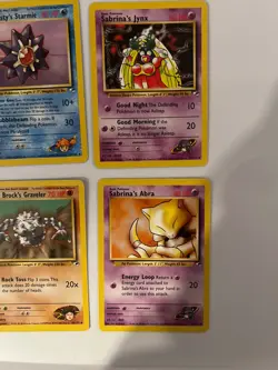 Vintage Pokemon Gym Heroes Bundle (9 Cards) - Blaine, Misty, Sabrina, Brock - Image 4