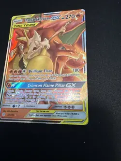 Pokemon TCG Charizard & Braixen GX 22/236 Sm-Cosmic Eclipse Holo Card - Image 3