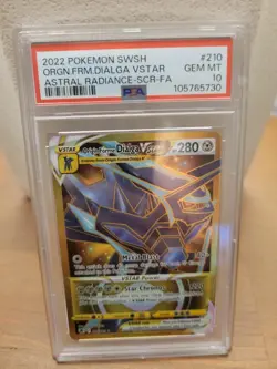 Origin Forme Dialga VSTAR Gold Secret Rare Card 210/189 Astral Radiance PSA 10 - Image 1