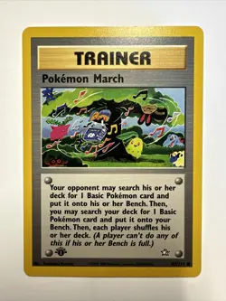 1st Edition Pokemon Neo Genesis 102/111 Pokemon March LP-NM - Image 1