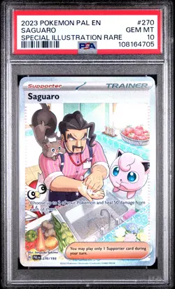 2023 POKEMON PAL EN-PALDEA EVOLVED SPECIAL ILLUSTRATION RARE #270 SAGUARO PSA 10 - Image 1