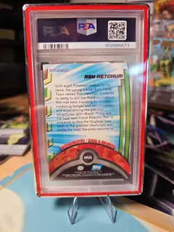 2000 Topps Pokemon #HV1 Ash Ketchum Series 2 - Veronica Taylor Auto PSA 7 - Image 2