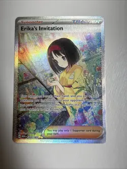 Pokemon TCG Scarlet & Violet Trainer Supporter Erika's Invitation 203/165 SIR - Image 1