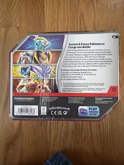 2024 Pokemon TCG Paradox Destinies Tin Raging Bolt Factory Sealed - Image 2
