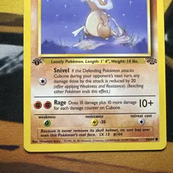 Pokemon Cubone 1st Edition 50/64 - Jungle - Near Mint Condition!! - Image 4