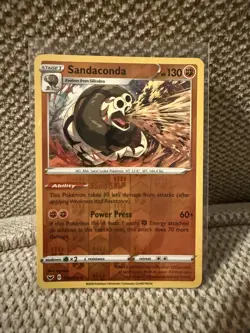 Sandaconda Sword And Shield #110/202 Rare Reverse Holo 2020 Pokemon Trading Card - Image 1