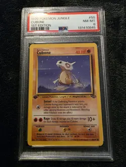 1999 Pokemon TCG First Edition Cubone Jungle Set 50/64 Card PSA 8 NM-MT - Image 2