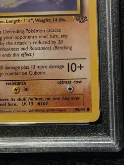 1999 Pokemon TCG First Edition Cubone Jungle Set 50/64 Card PSA 8 NM-MT - Image 5