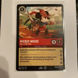 Disney D23 2022 Mickey Mouse Brave Little Tailor 1st Ed Promo Card Lorcana TCG - Image 1