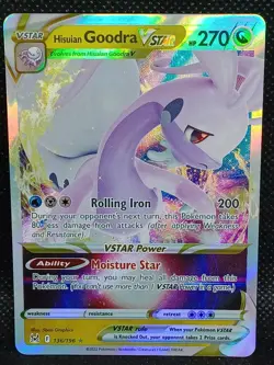 Hisuian Goodra VSTAR 136/196 Full Art NM/M Lost Origins Pokemon Card - Image 1