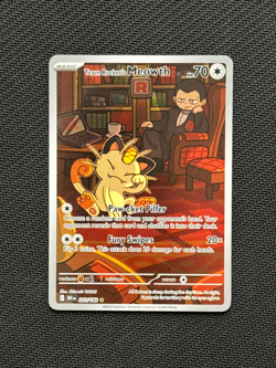 Pokemon Team Rocket's Meowth AR 109/098 SV10 Glory of Team Rocket Card - Image 1