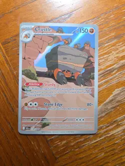 Pokemon Crustle Card 130/086 SV: Black Bolt Holo Illustration Rare NM Or Better - Image 1