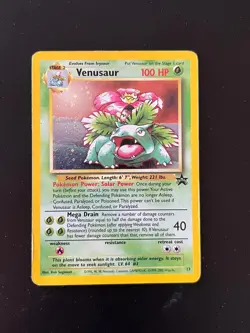 Pokemon Card Venusaur 13 holo Black Star Promo ENG Inglese Good GD vintage - Image 1