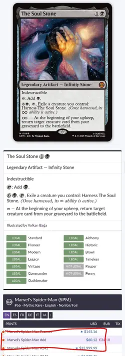 Magic: The Gathering Marvel's Spider-Man The Soul Stone M Regular 0066 NM - Image 4