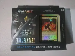 MTG Magic Final Fantasy Limit Break GAME EDITION Commander Deck SEALED Promo Crd - Image 1