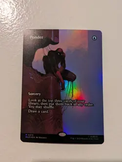 2025 MTG Marvel Spider-Man Ponder M 0013 FOIL Borderless TCG - Image 1