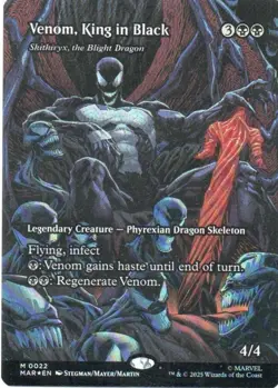 MTG: Marvel Universe Eternal-Legal: Foil Borderless Venom, King in Black: LP Con - Image 1