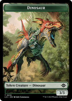 DINOSAUR // DINOSAUR EGG TOKEN mtg NM Lost Caverns of Ixalan Double-Sided #10/11 - Image 2